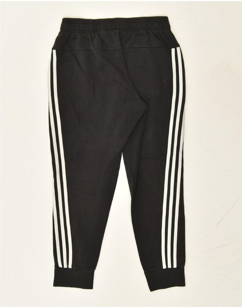 ADIDAS Womens Tracksuit Trousers Joggers UK 12/14 Medium Black Cotton | Vintage Adidas | Thrift | Second-Hand Adidas | Used Clothing | Messina Hembry 