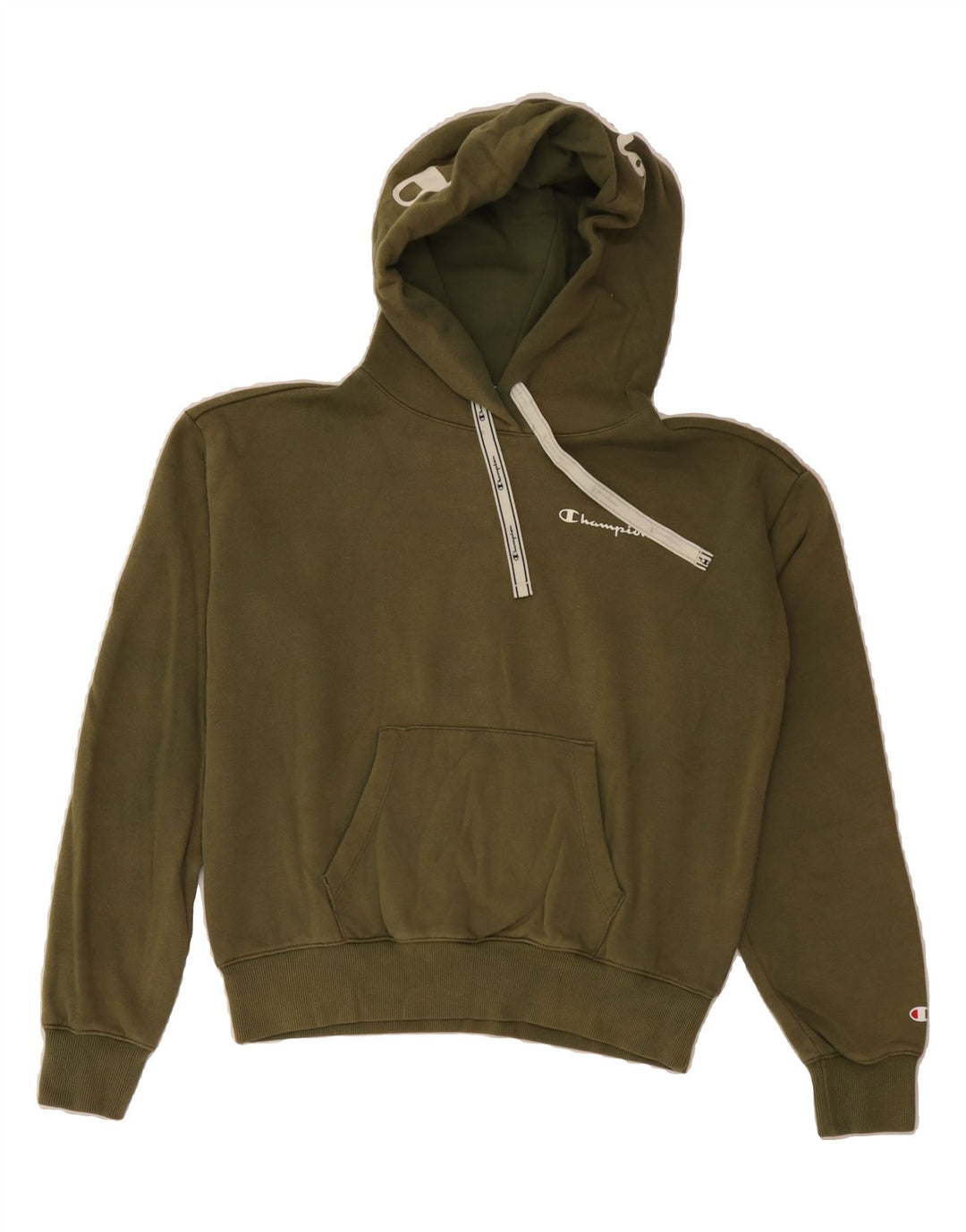 CHAMPION Womens Hoodie Jumper UK 16 Large Green Cotton Vintage Champion and Second-Hand Champion from Messina Hembry 