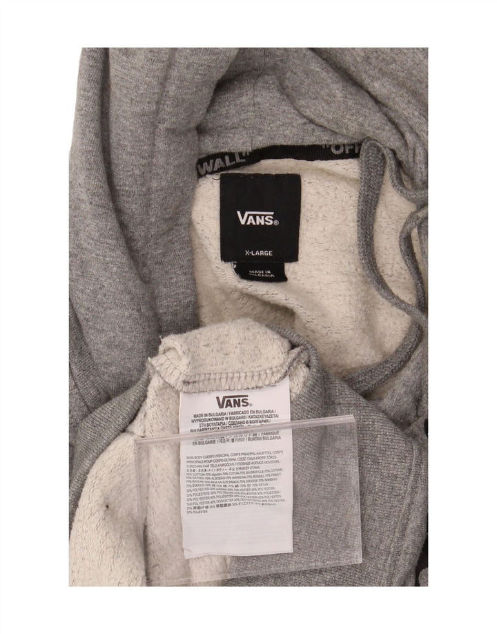 VANS Womens Graphic Hoodie Jumper UK 18 XL Grey Cotton Vintage Vans and Second-Hand Vans from Messina Hembry 