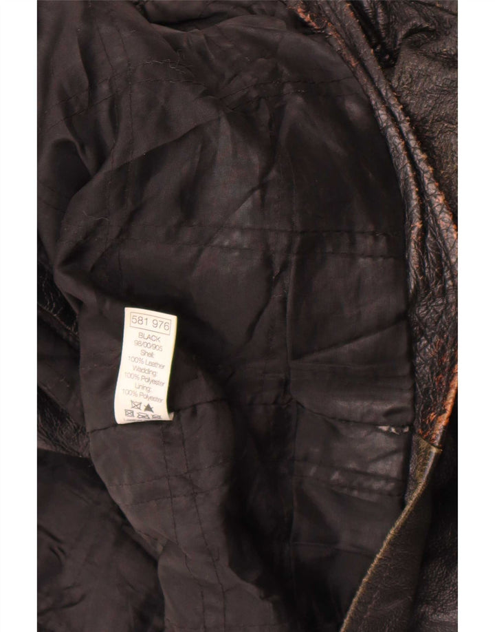 M&Co Mens Leather Jacket UK 36 Small Brown