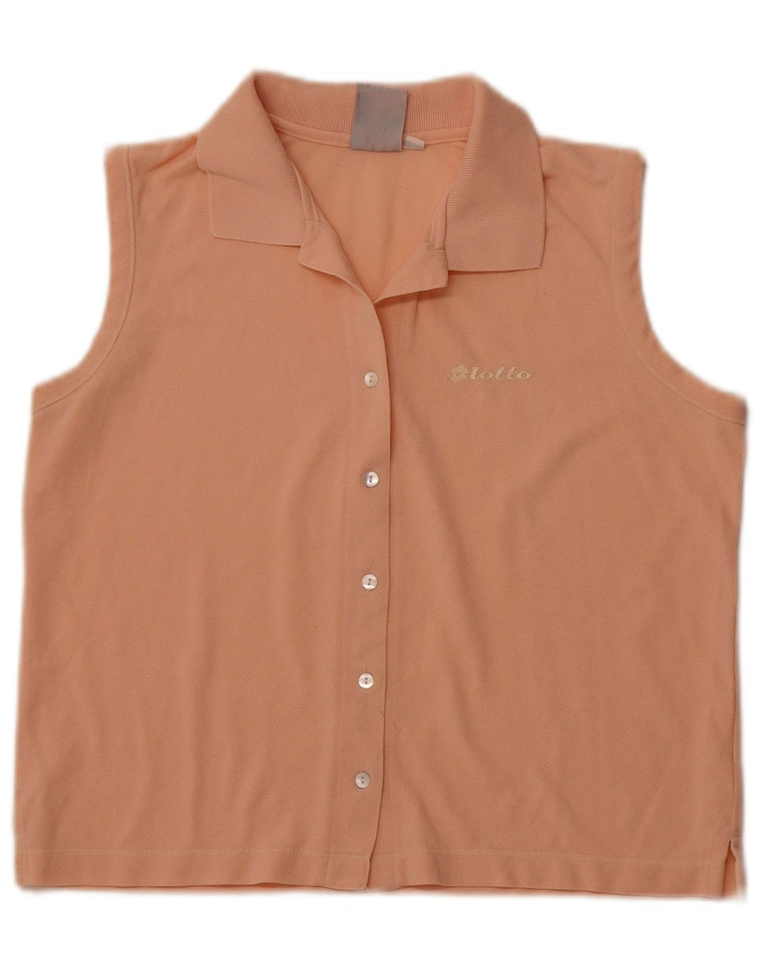 LOTTO Womens Crop Sleeveless Shirt Blouse UK 14 Large Orange