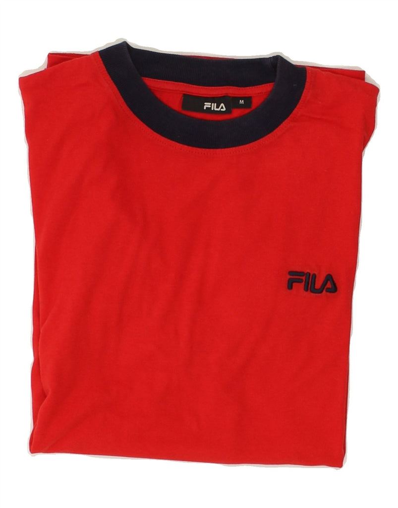 FILA Mens T-Shirt Top Medium Red Cotton | Vintage Fila | Thrift | Second-Hand Fila | Used Clothing | Messina Hembry 