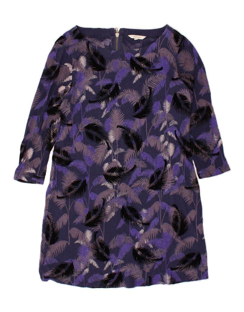 WHITE STUFF Womens 3/4 Sleeve Sheath Dress UK 10 Small Purple Floral | Vintage White Stuff | Thrift | Second-Hand White Stuff | Used Clothing | Messina Hembry 