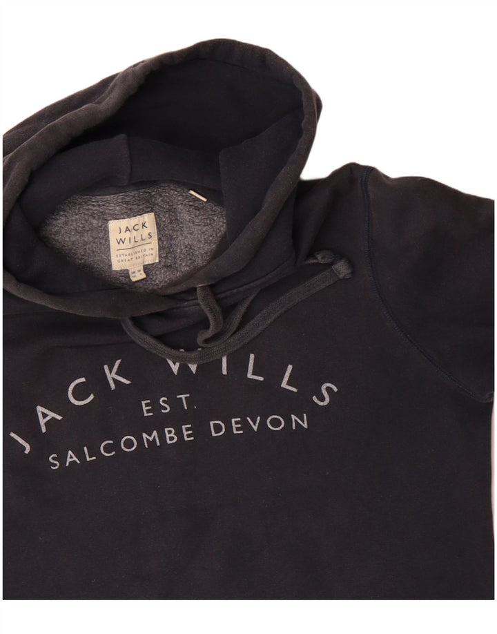Jack Wills Womens Oversized Hoodie Jumper UK 10 Small Navy Blue