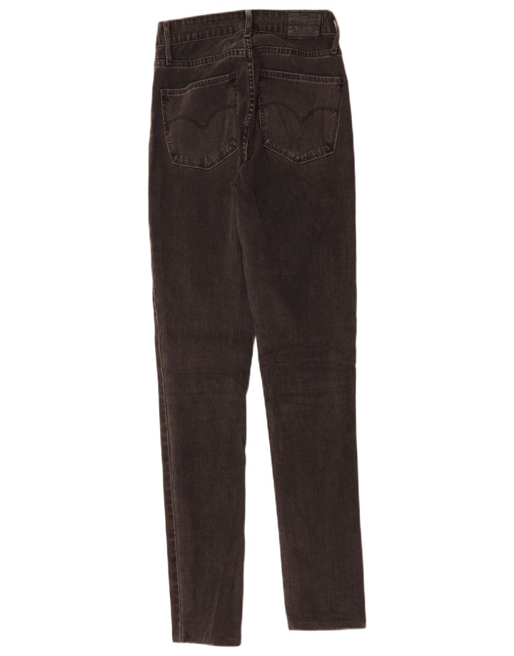 LEVI'S Womens 721 High Rise Skinny Jeans W26 L30 Grey Cotton