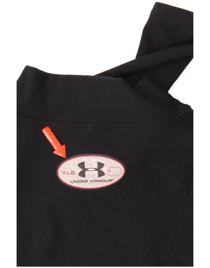 Under Armour Girls Top Long Sleeve 11-12 Years Large Black