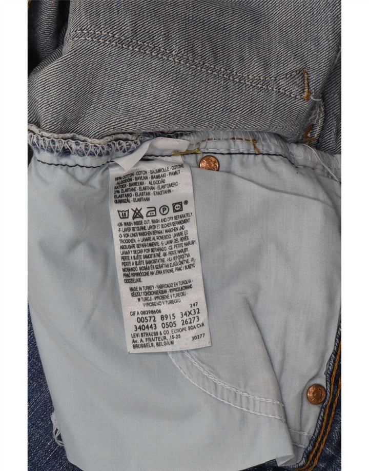 Levi's Womens 572 Bootcut Jeans W34 L29 Blue Cotton