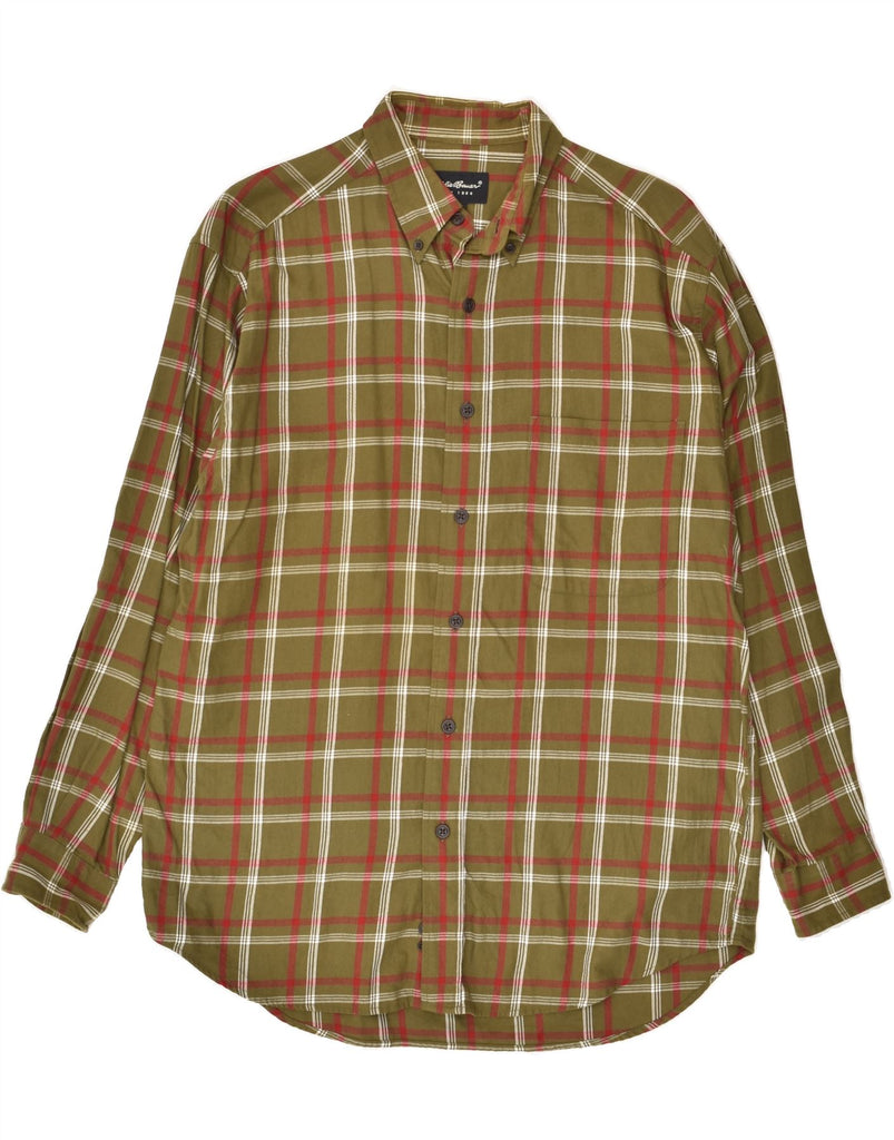 EDDIE BAUER Mens Shirt Small Green Check Cotton | Vintage Eddie Bauer | Thrift | Second-Hand Eddie Bauer | Used Clothing | Messina Hembry 