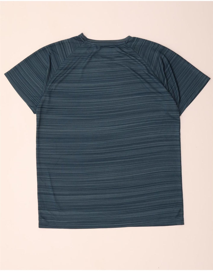 Mountain Warehouse Mens T-Shirt Top XL Blue Striped
