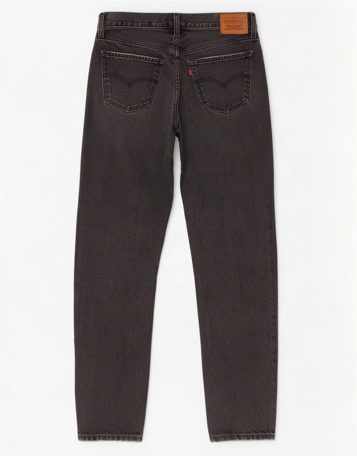 Levi's Womens Middy Straight Jeans W29 L31 Grey Cotton