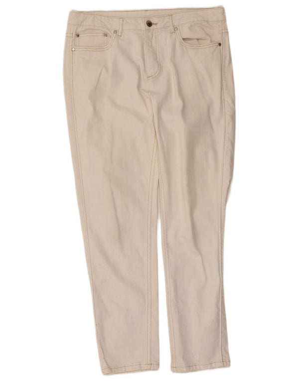 French Connection Womens Slim Jeans UK 10 Small W27 L28 Off White Cotton