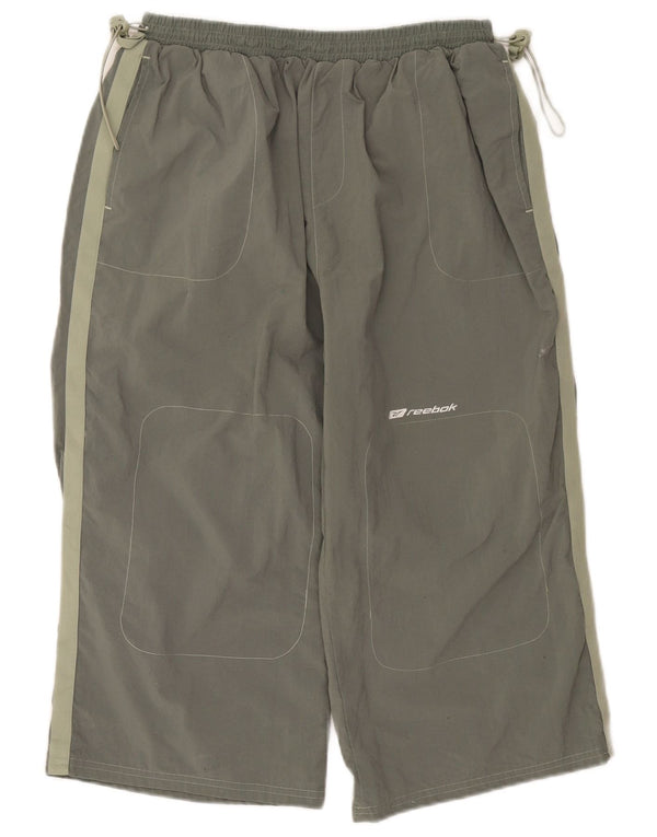 Reebok Mens Bermuda Sport Shorts Medium  Green Colourblock Nylon Sports