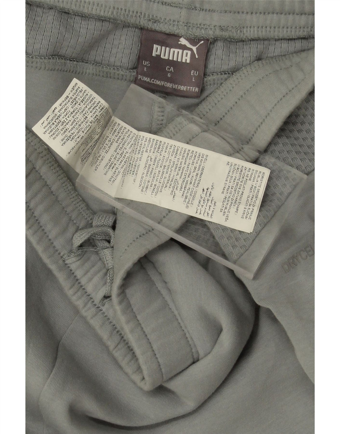 PUMA Mens Manchester City Tracksuit Trousers Large  Grey Cotton