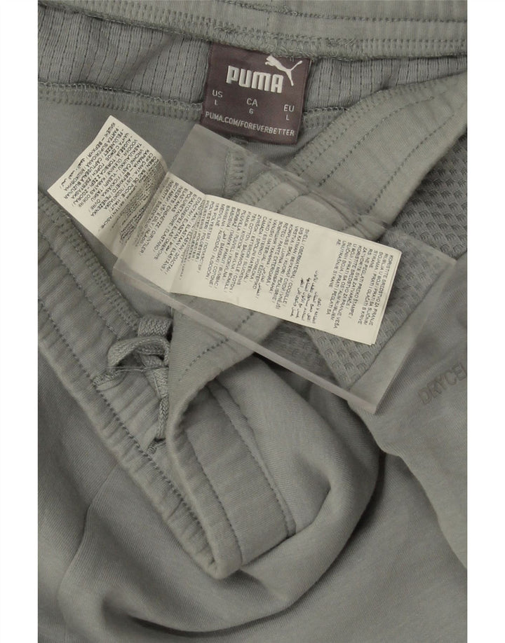 PUMA Mens Manchester City Tracksuit Trousers Large  Grey Cotton