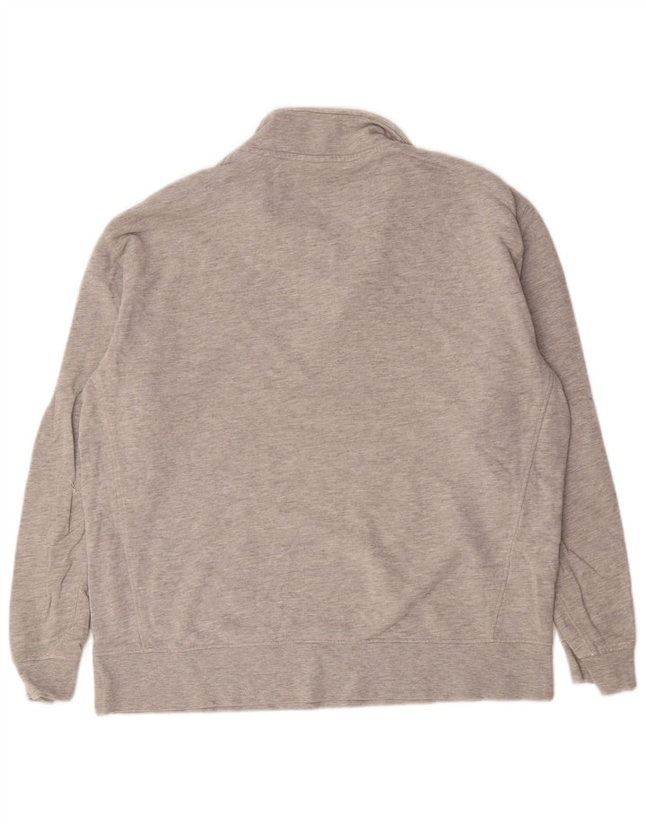 Zara Mens Zip Neck Sweatshirt Jumper Large Grey