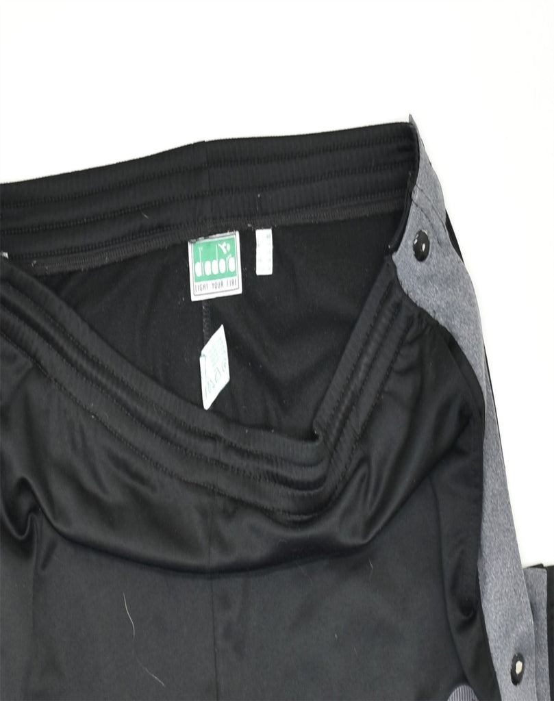 DIADORA Mens Tracksuit Trousers XL Black Polyester | Vintage | Thrift | Second-Hand | Used Clothing | Messina Hembry 