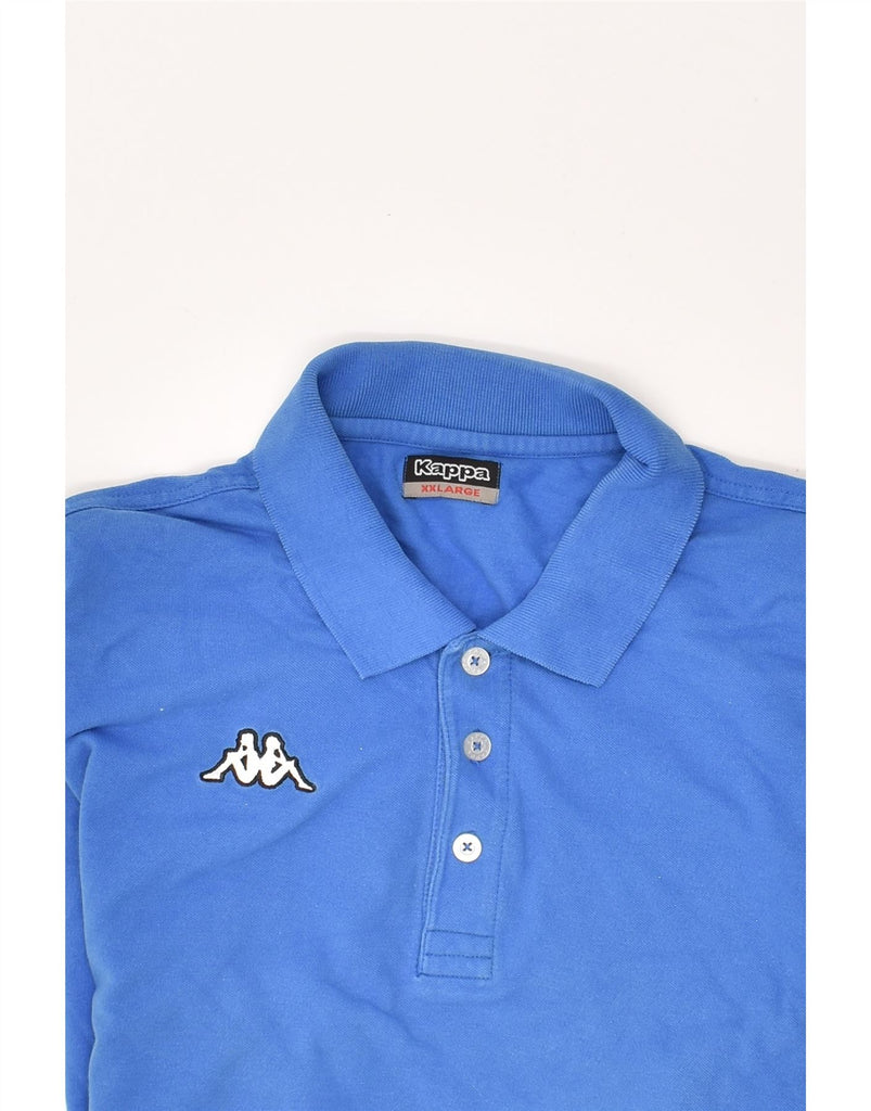 KAPPA Mens Slim Polo Shirt 2XL Blue | Vintage Kappa | Thrift | Second-Hand Kappa | Used Clothing | Messina Hembry 