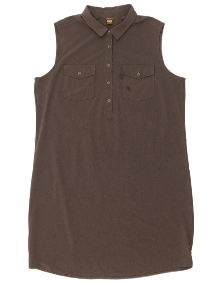 Eddie Bauer Womens Sleeveless Pullover Shirt Dress UK 18 XL Grey Polyester