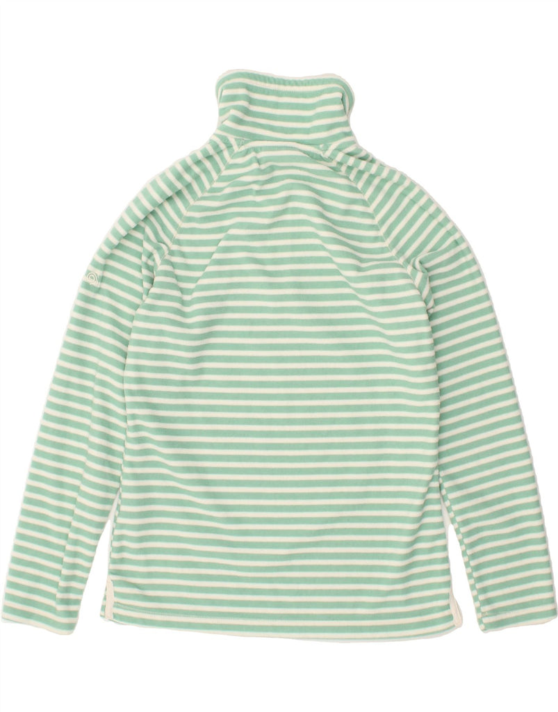 CRAGHOPPERS Womens Zip Neck Fleece Jumper UK 12 Medium Green Striped | Vintage CRAGHOPPERS | Thrift | Second-Hand CRAGHOPPERS | Used Clothing | Messina Hembry 