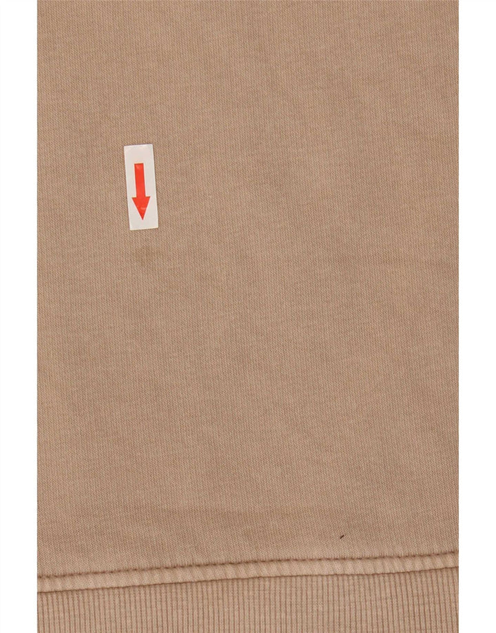 Zara Womens Oversized Sweatshirt Jumper UK 14 Medium Beige Cotton