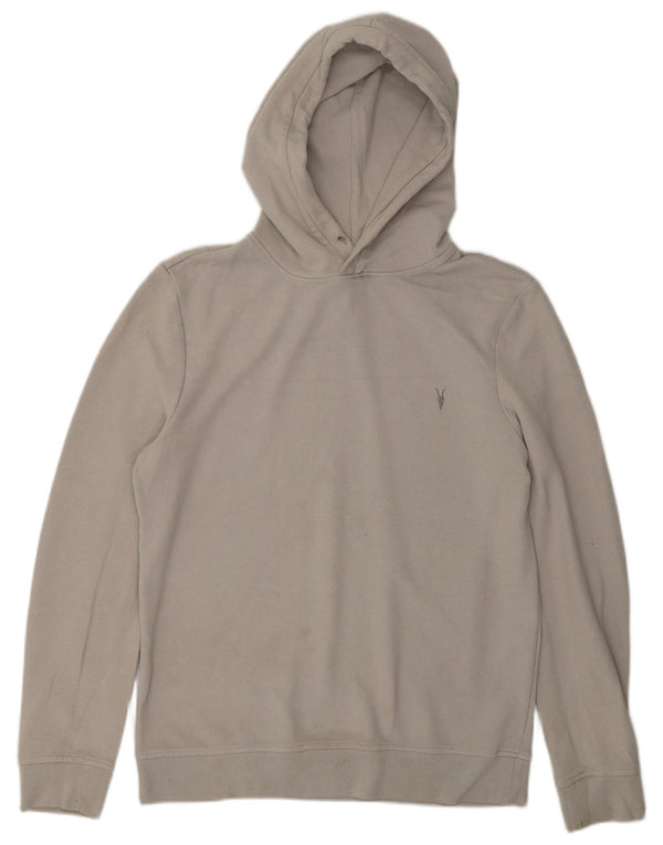 ALL SAINTS Mens Hoodie Jumper Small Grey Cotton
