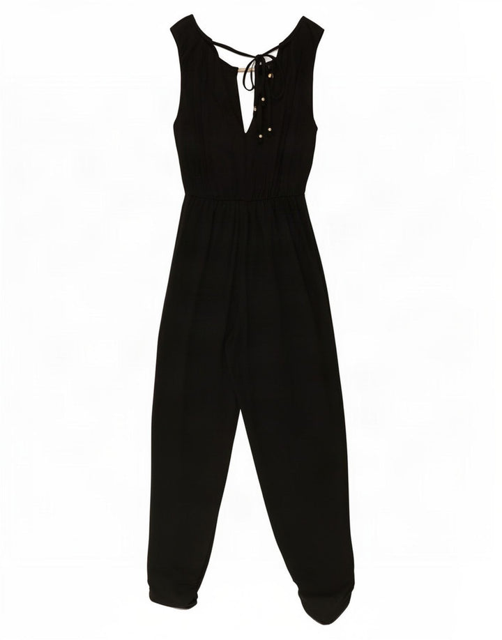 Oasis Womens Sleeveless Jumpsuit UK 12 Medium Black