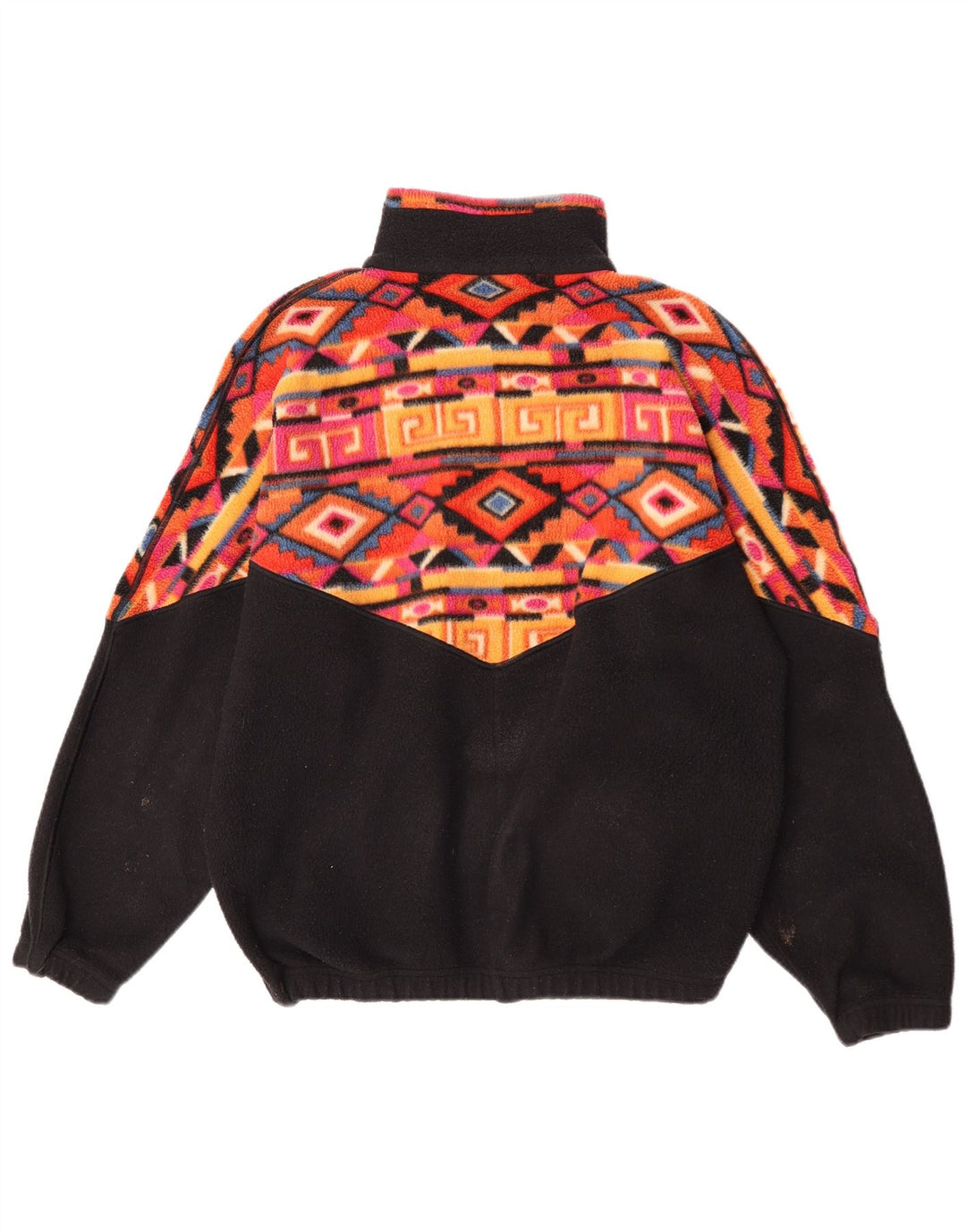 Endurance Mens Zip Neck Fleece Jumper Large Multicoloured Colourblock