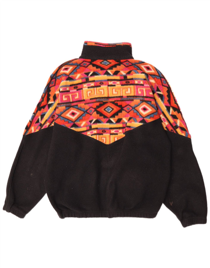 Endurance Mens Zip Neck Fleece Jumper Large Multicoloured Colourblock