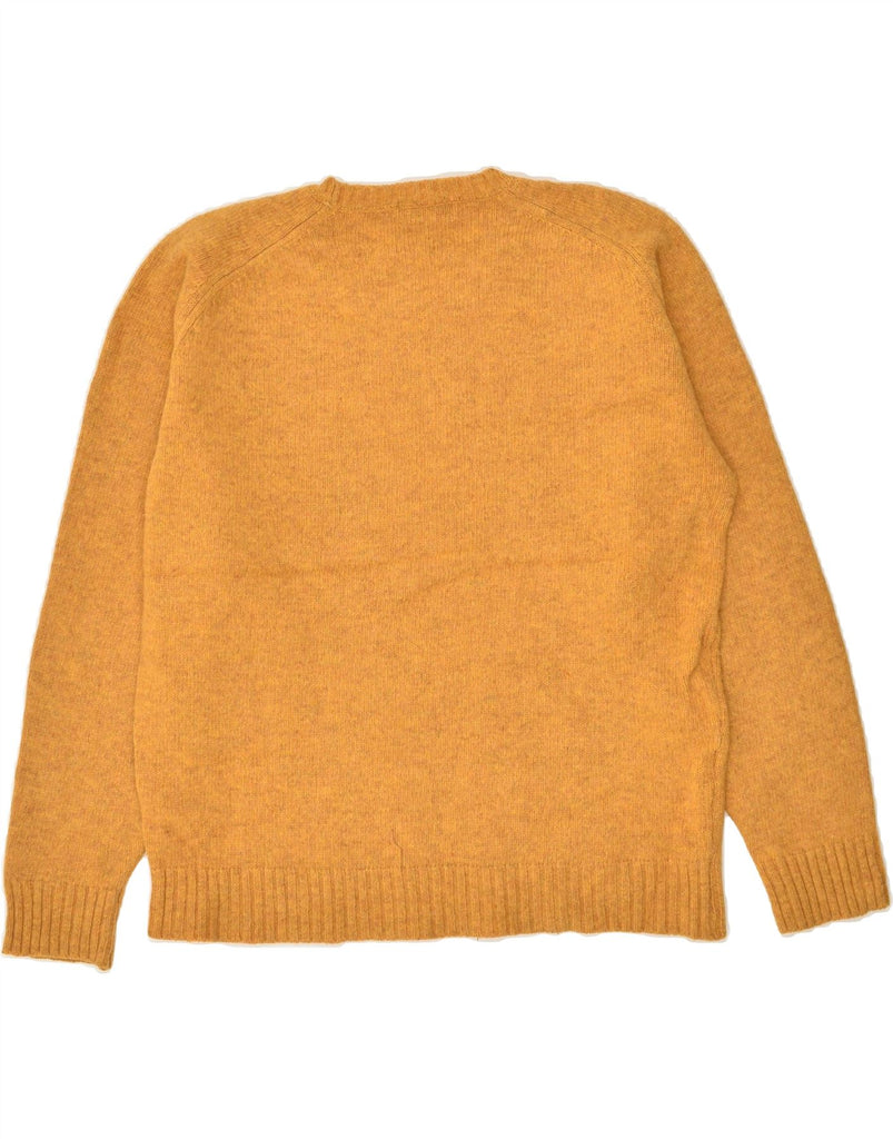 MASSIMO DUTTI Womens Crew Neck Jumper Sweater UK 16 Large Yellow Wool | Vintage Massimo Dutti | Thrift | Second-Hand Massimo Dutti | Used Clothing | Messina Hembry 