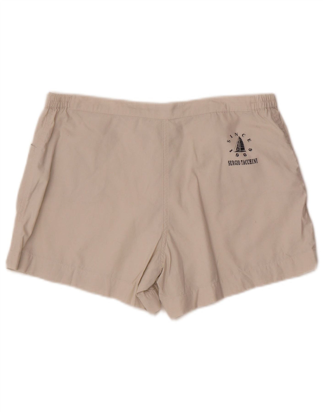 Sergio Tacchini Womens Casual Shorts IT 42 Medium W30 White Cotton