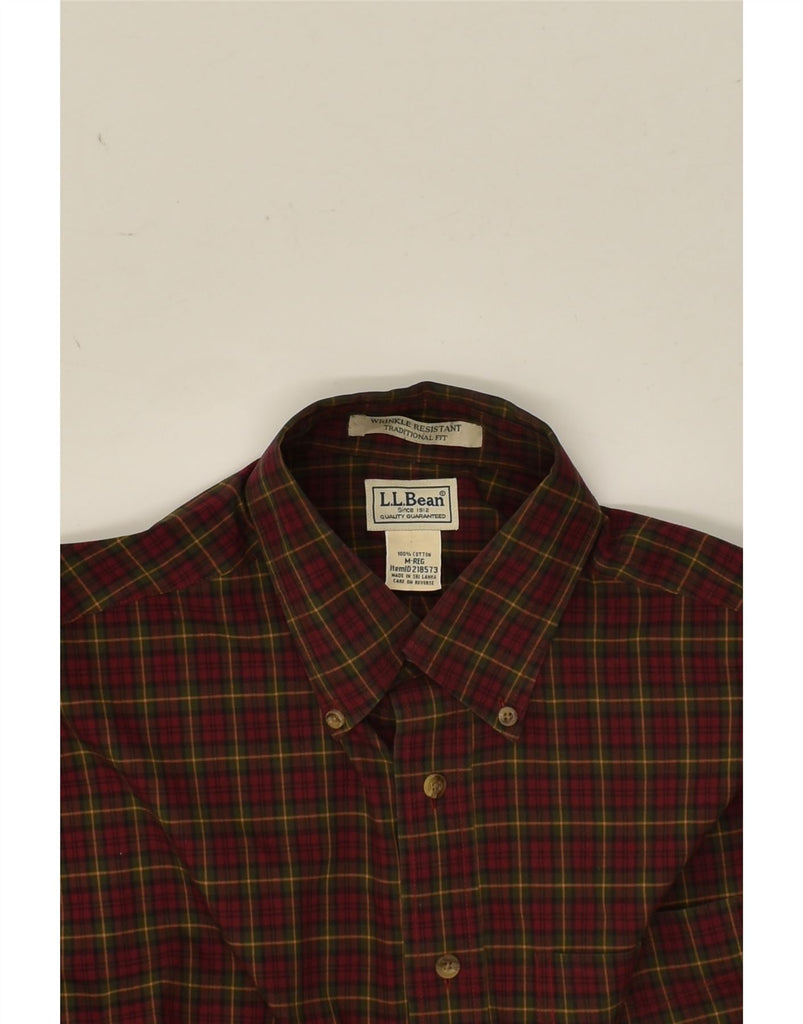 L.L.BEAN Mens Traditional Fit Shirt Medium Red Check Cotton | Vintage L.L.Bean | Thrift | Second-Hand L.L.Bean | Used Clothing | Messina Hembry 