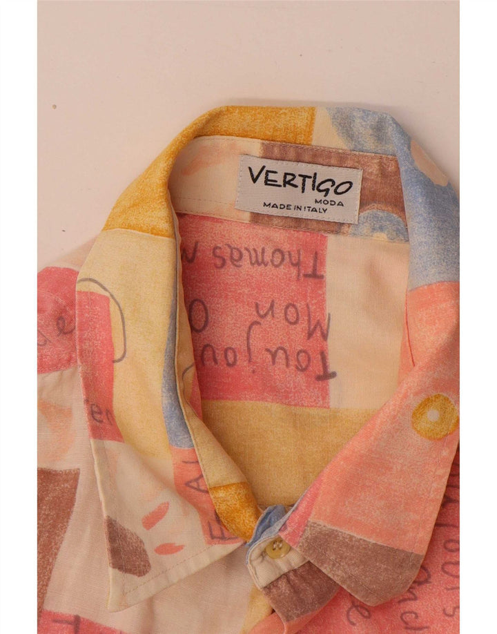 Vertigo Mens Short Sleeve Shirt 2XL Multicoloured Patchwork