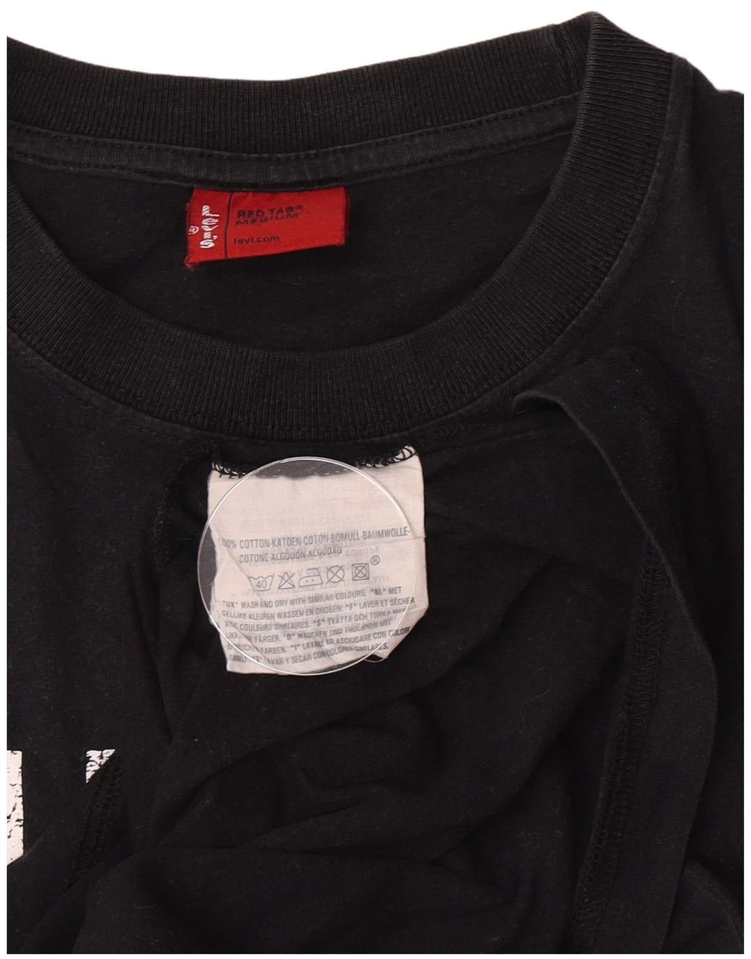 Levi's Mens Graphic T-Shirt Top Medium Black Cotton