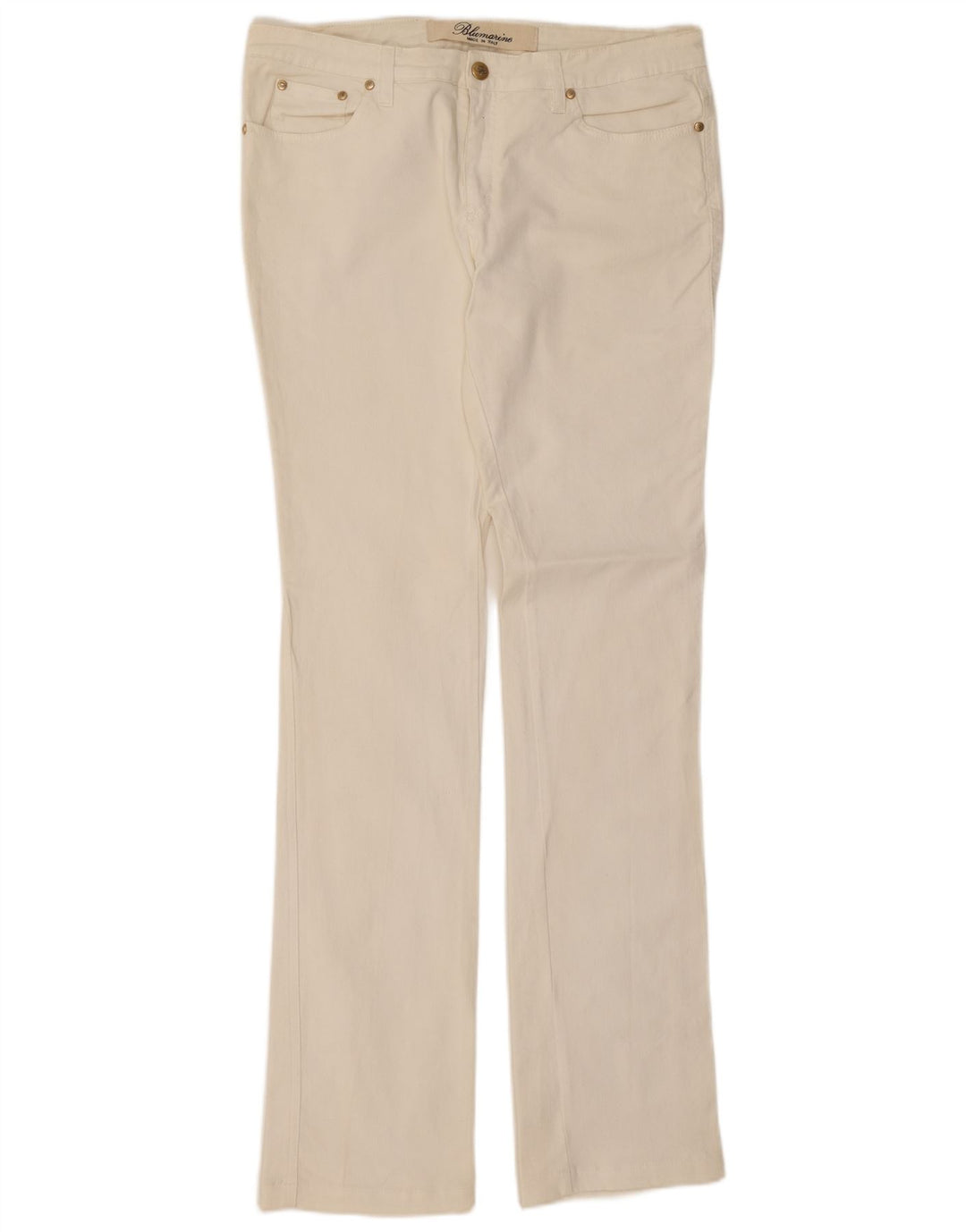 Blumarine Womens Slim Bootcut Jeans W30 L35 White Cotton