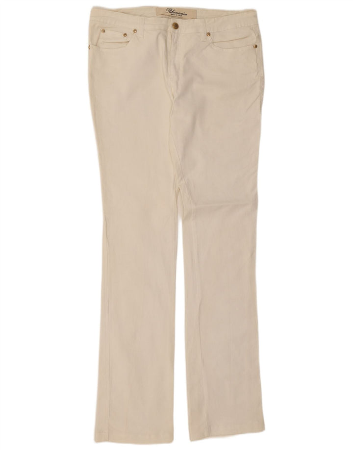 Blumarine Womens Slim Bootcut Jeans W30 L35 White Cotton