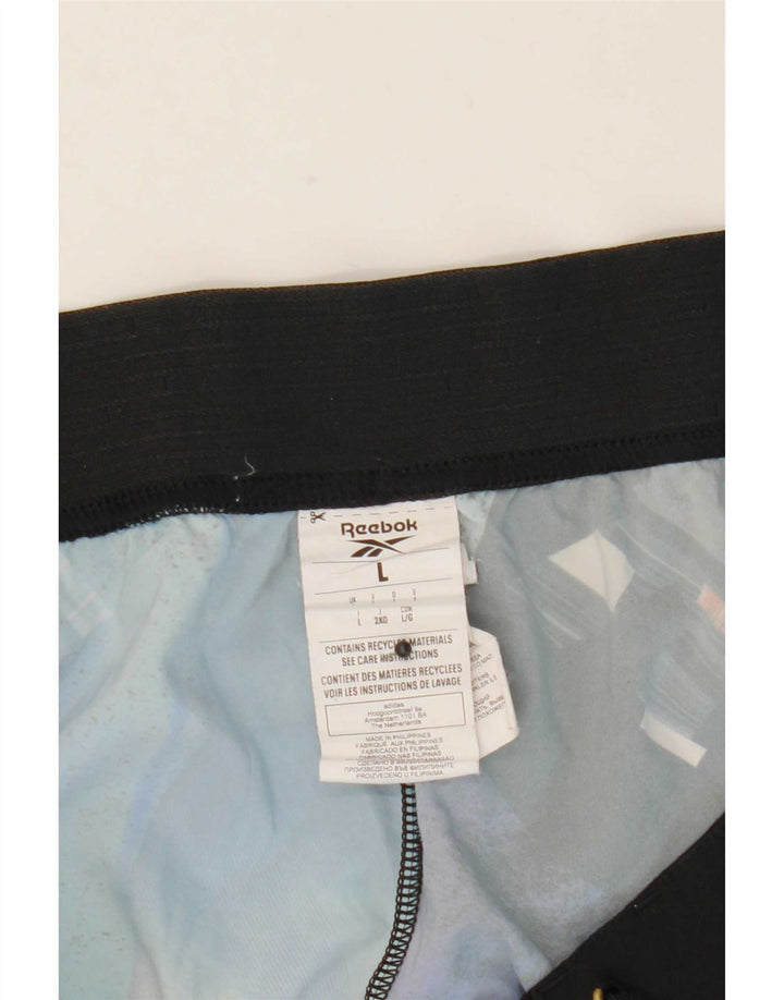 Reebok Mens Graphic Swimming Shorts Large Blue Colourblock Polyester