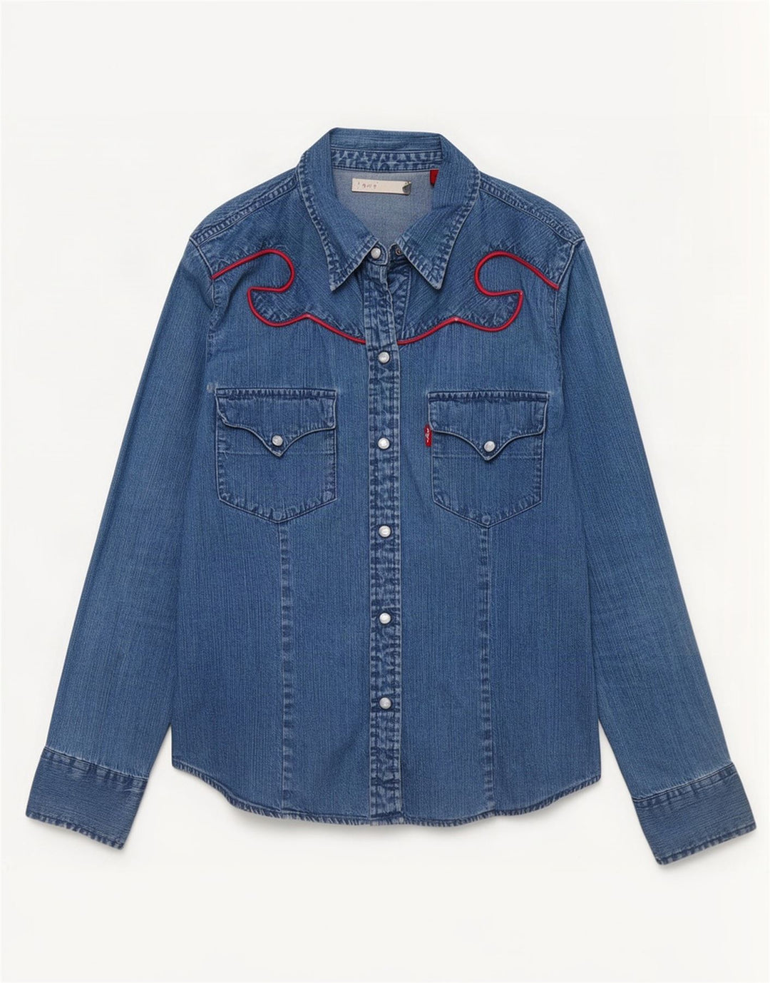 Levi's Womens Denim Shirt UK 10 Small Blue Cotton