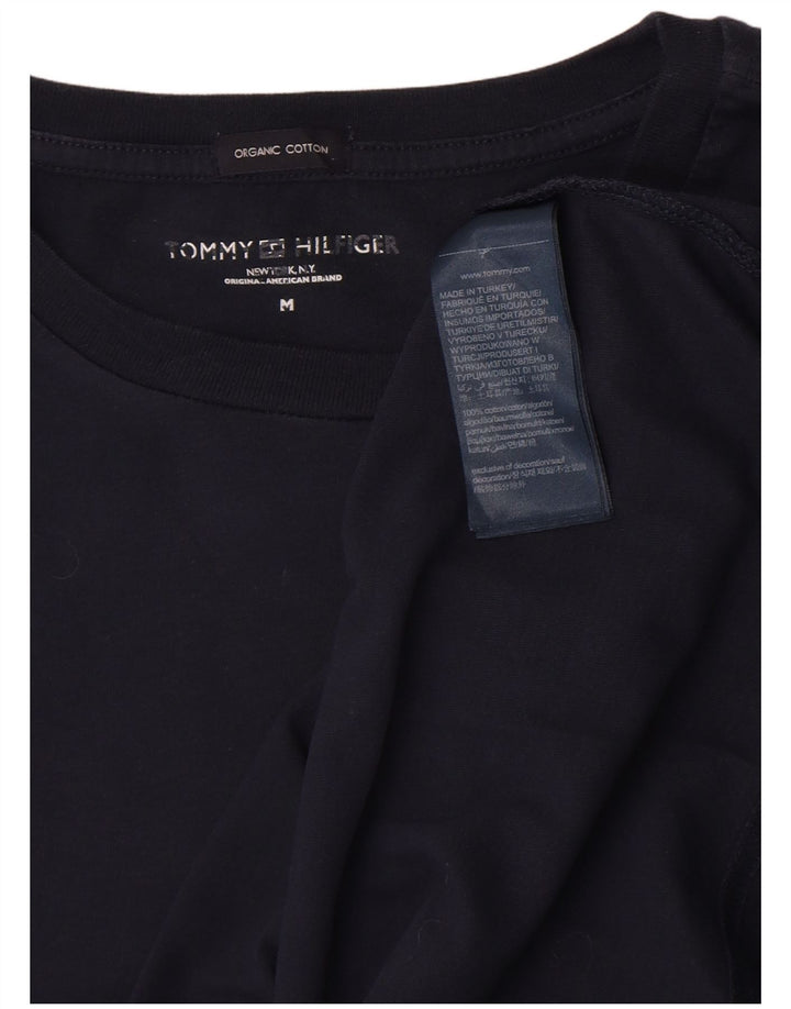 Tommy Hilfiger Mens T-Shirt Top Medium Navy Blue Cotton