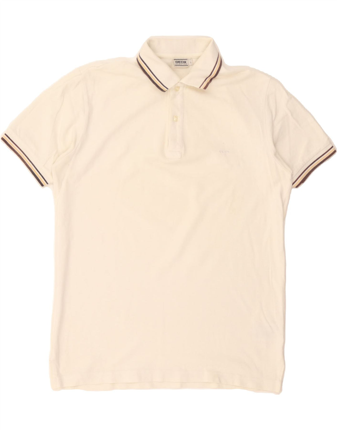 GEOX Mens Polo Shirt Large White Cotton Vintage Geox and Second-Hand Geox from Messina Hembry 