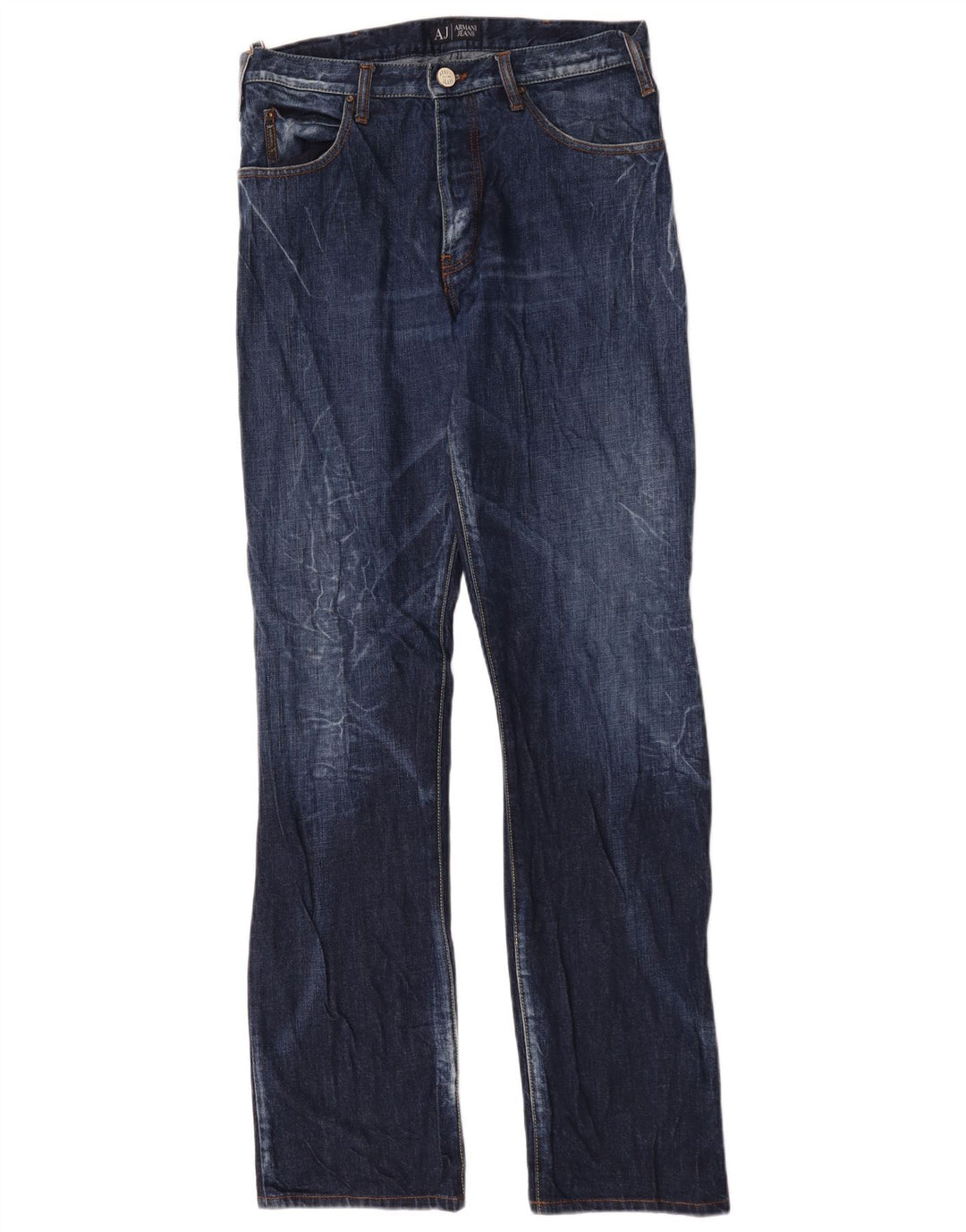 Armani Mens Straight Jeans W32 L35 Navy Blue