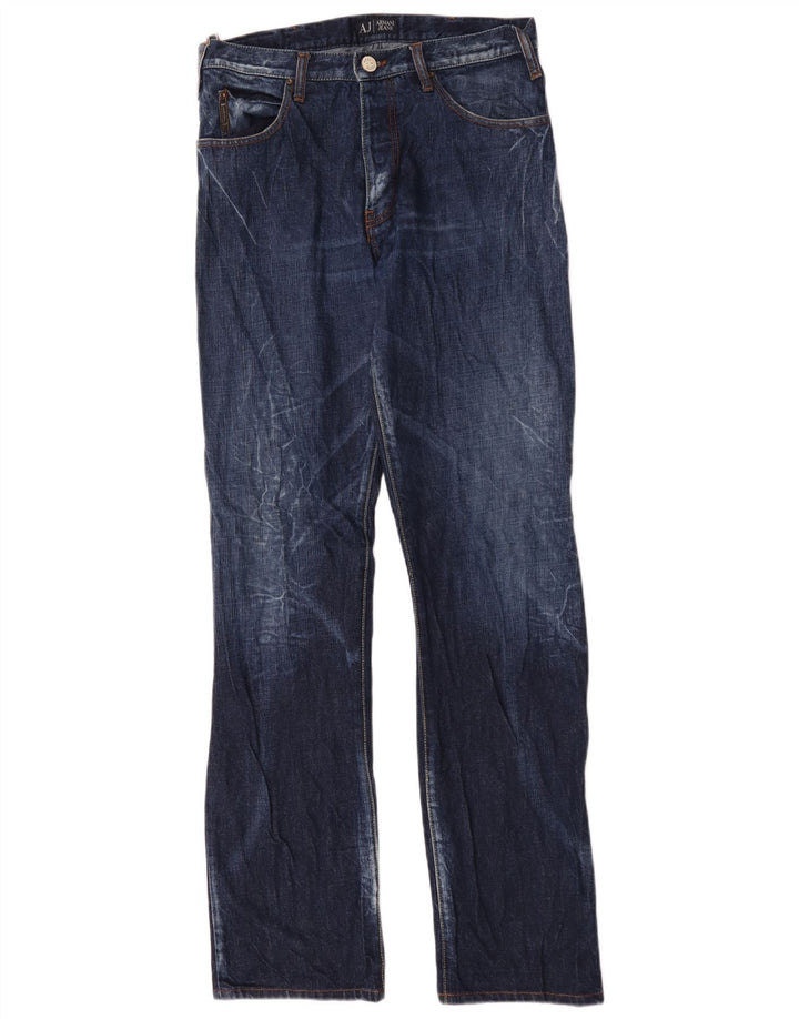 Armani Mens Straight Jeans W32 L35 Navy Blue