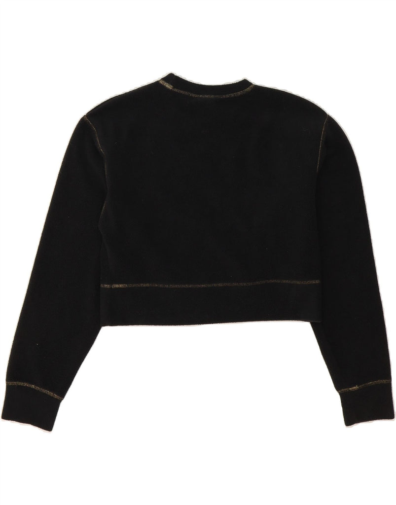NIKE Womens Dri Fit Crop Fleece Jumper UK 6 XS Black Polyester Vintage Nike and Second-Hand Nike from Messina Hembry 