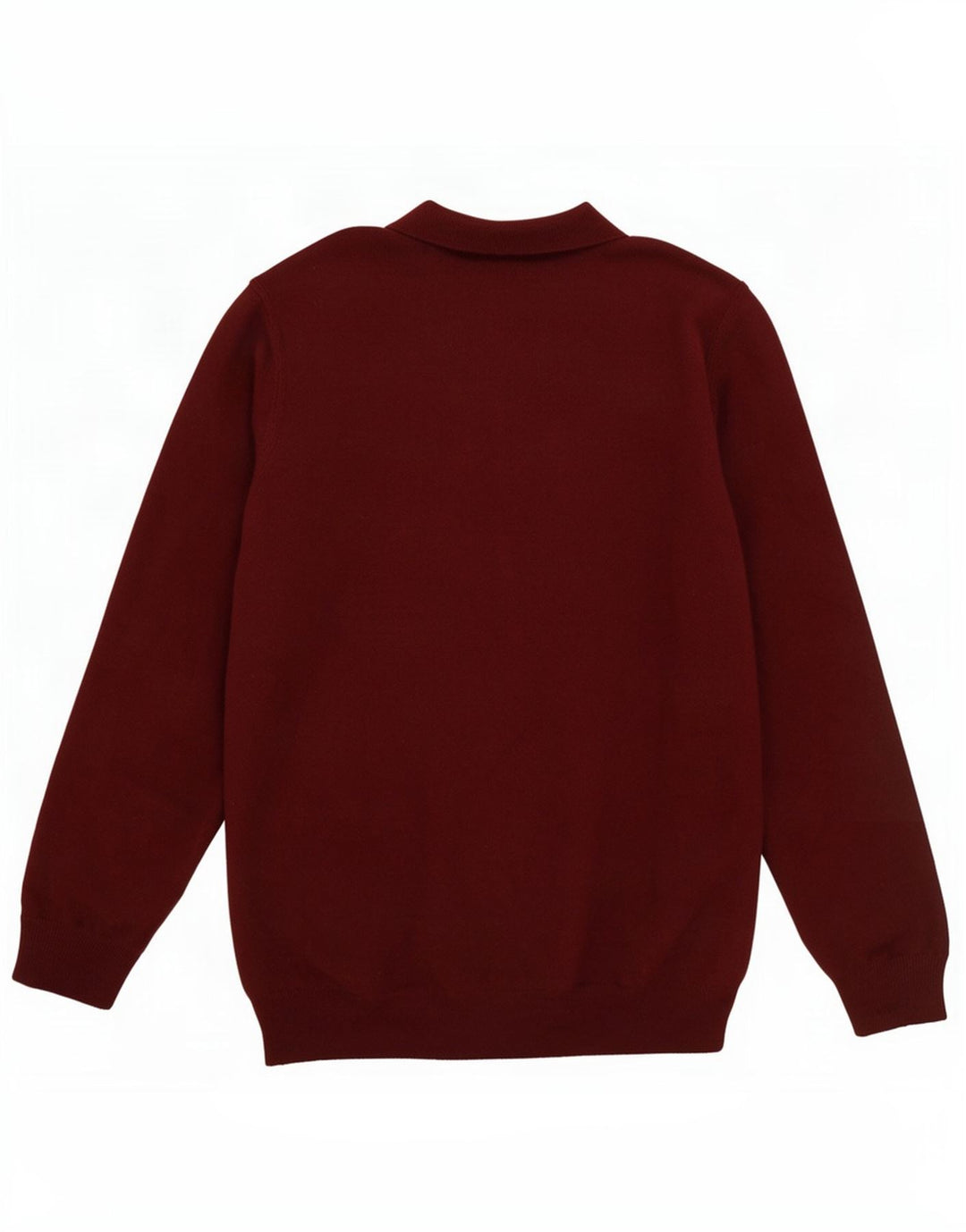 Massimo Dutti Mens Polo Neck Jumper Sweater Large Burgundy Wool