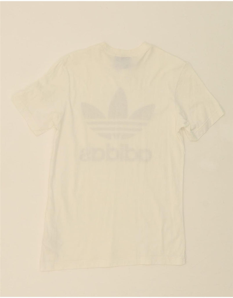 ADIDAS Mens Graphic T-Shirt Top Small White Cotton Vintage Adidas and Second-Hand Adidas from Messina Hembry 