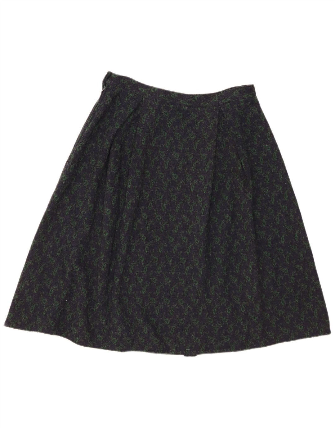 Vintage Womens A-Line Skirt W28 Medium  Navy Blue Paisley