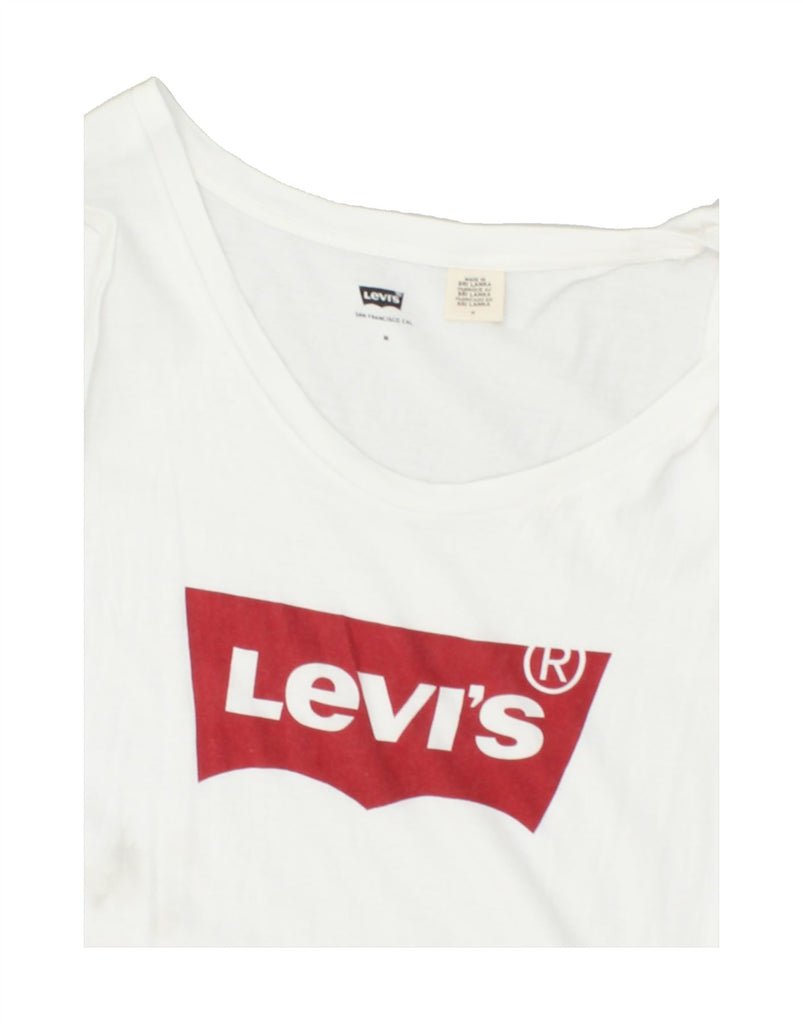 LEVI'S Mens Graphic Vest Top Medium White Cotton | Vintage Levi's | Thrift | Second-Hand Levi's | Used Clothing | Messina Hembry 