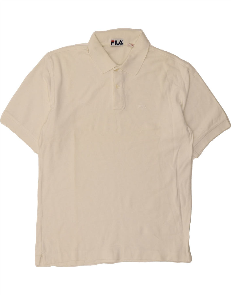 FILA Mens Polo Shirt IT 52 Large White Cotton Vintage Fila and Second-Hand Fila from Messina Hembry 