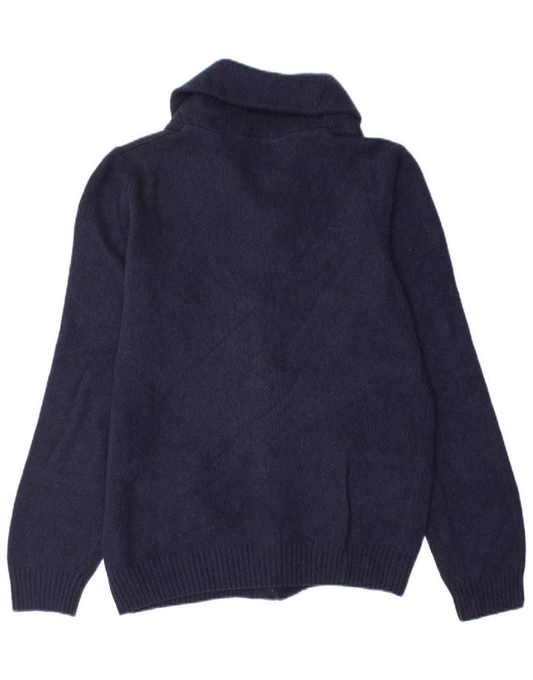 Brooksfield Mens Cardigan Sweater IT 48 Small Navy Blue Wool