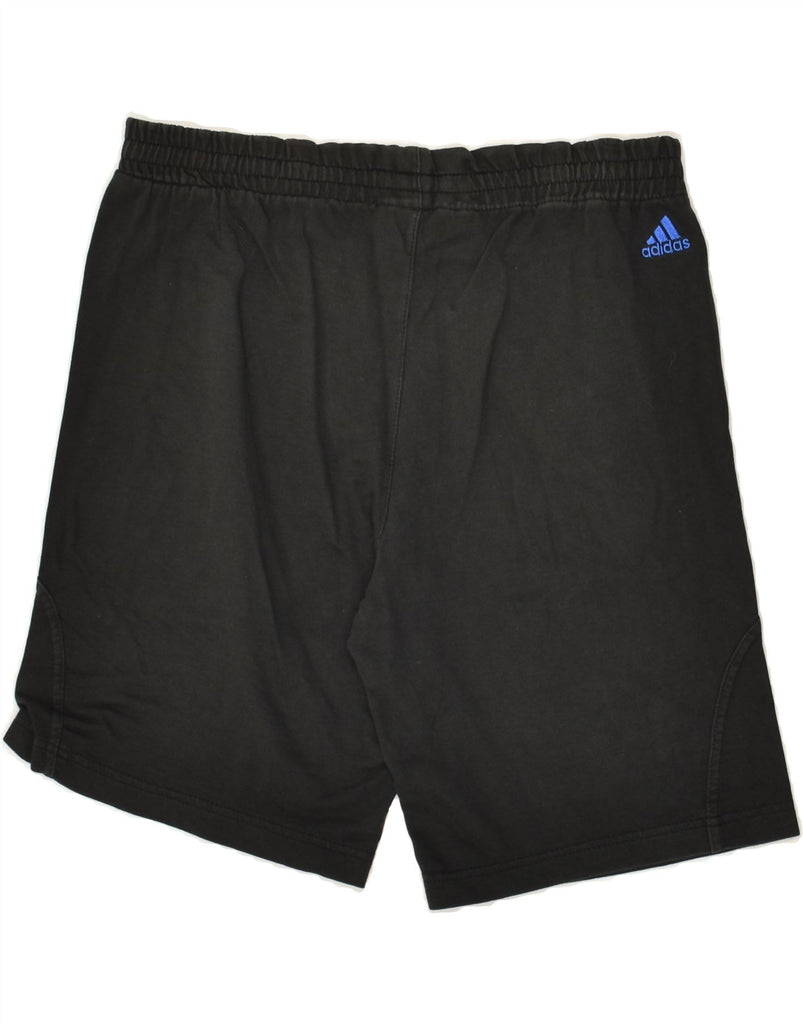 ADIDAS Boys Graphic Sport Shorts 13-14 Years Black Cotton | Vintage Adidas | Thrift | Second-Hand Adidas | Used Clothing | Messina Hembry 