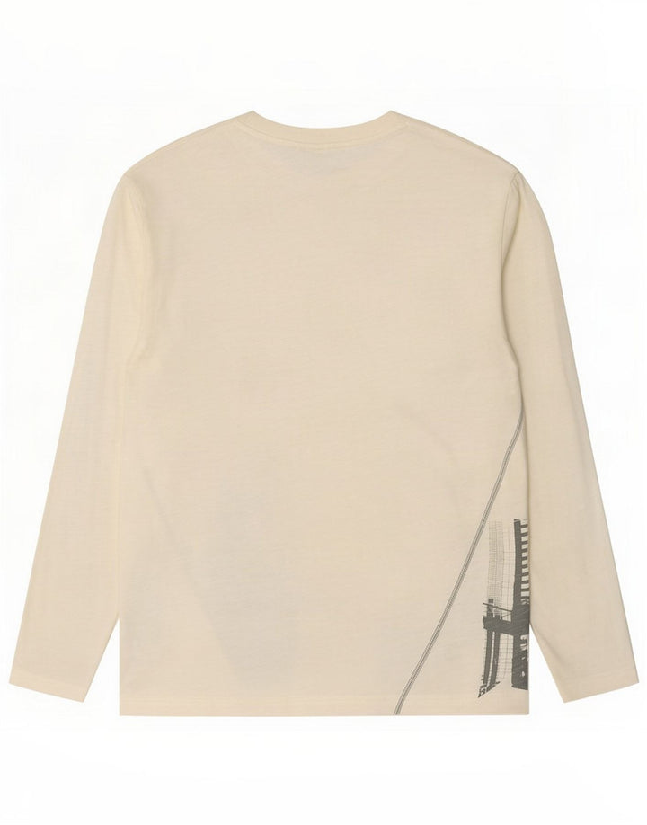 Levi's Mens Engineered Jeans Graphic Top Long Sleeve Large White Cotton